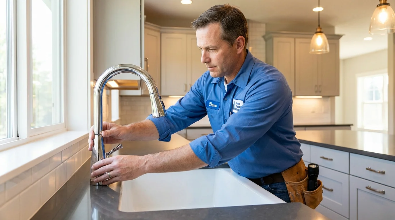 Kitchen faucet installation by Johns Plumbing LLC in Hansville