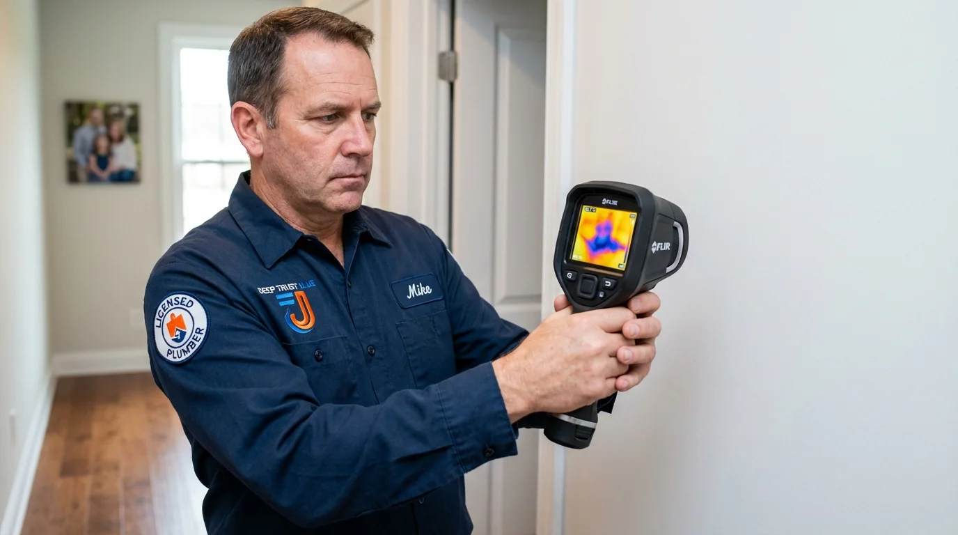 Thermal imaging leak detection by Johns Plumbing LLC in Hansville