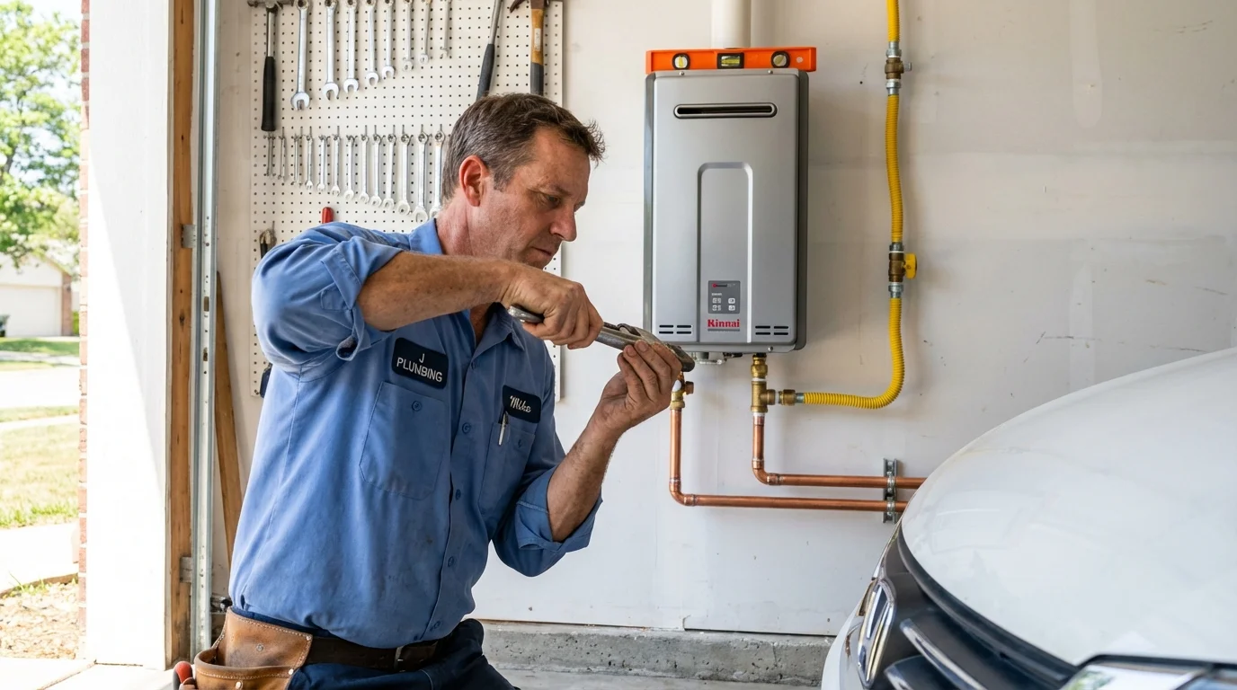 Tankless water heater installation by a Johns Plumbing LLC plumber in Hansville